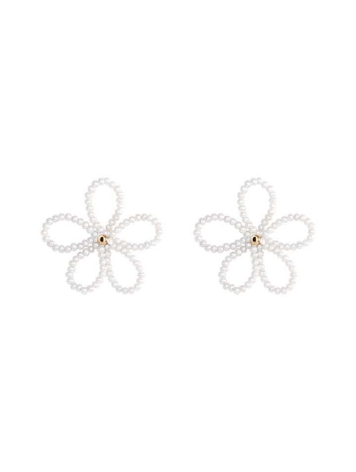 Sakura White Earrings
