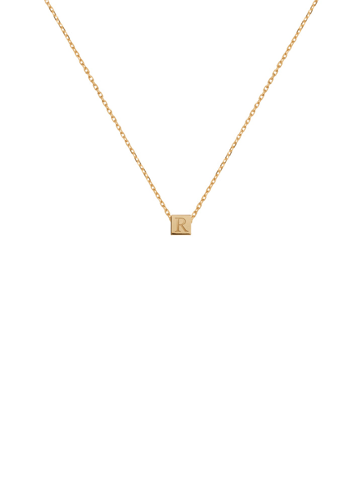 Cubic Letter Necklace