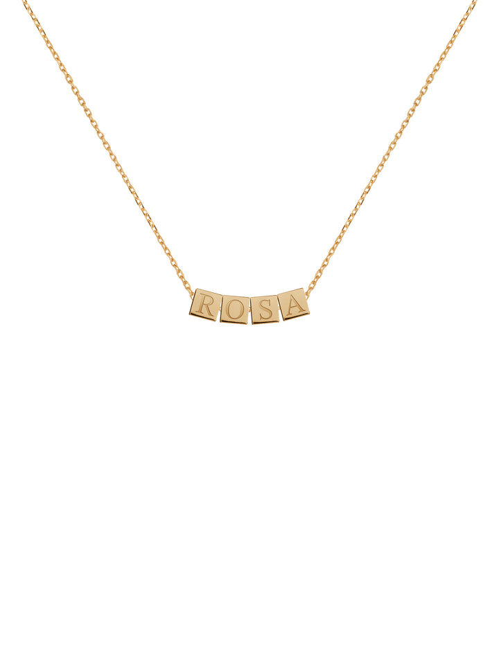 Cubic Letter Necklace